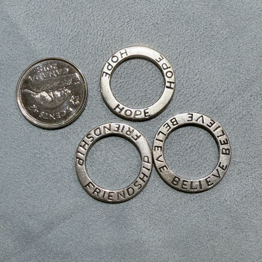 Silver Inspirational Word Rings